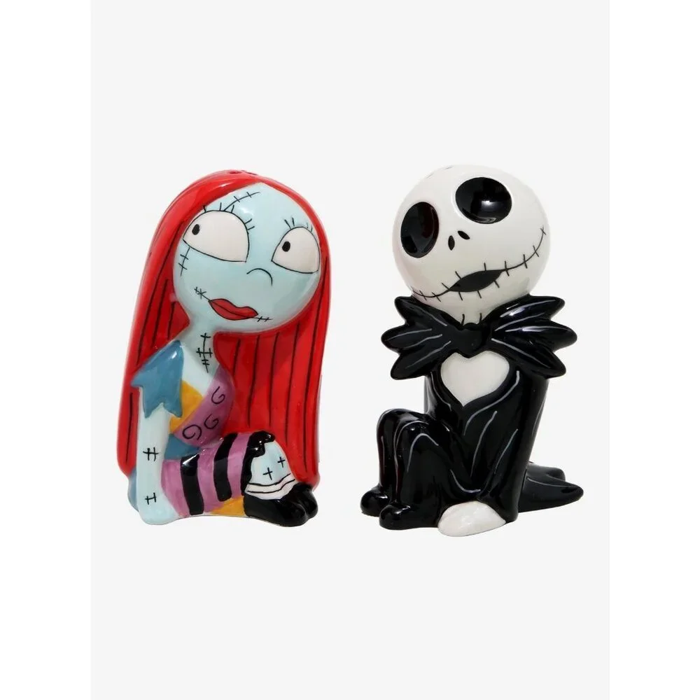 Disney NBC Nightmare Before Christmas Jack Sally Salt & Pepper Shakers NEW